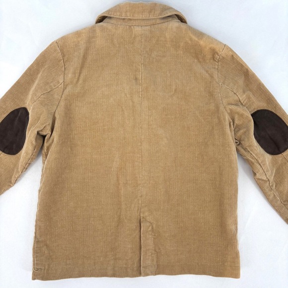 Vintage 00s Gymboree Boys Corduroy Blazer Jacket Elbow Patches Tan Size 2T - Picture 5 of 9